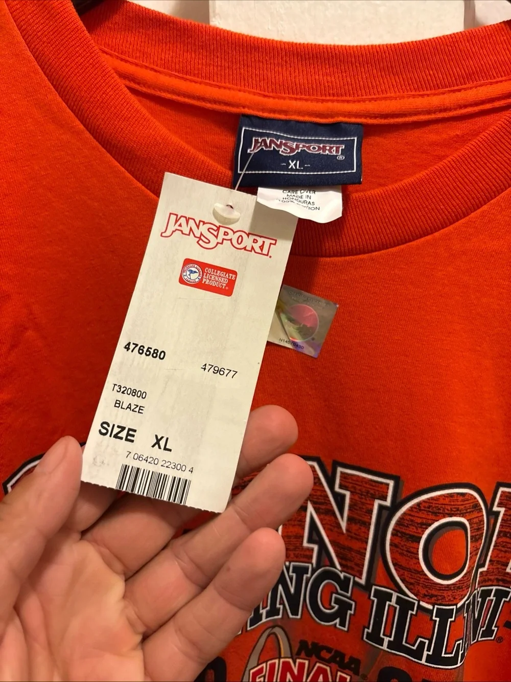 Men’s Jansport Illinois University Fighting Illini Final four 2005 t shirt XL - Picture 6 of 8